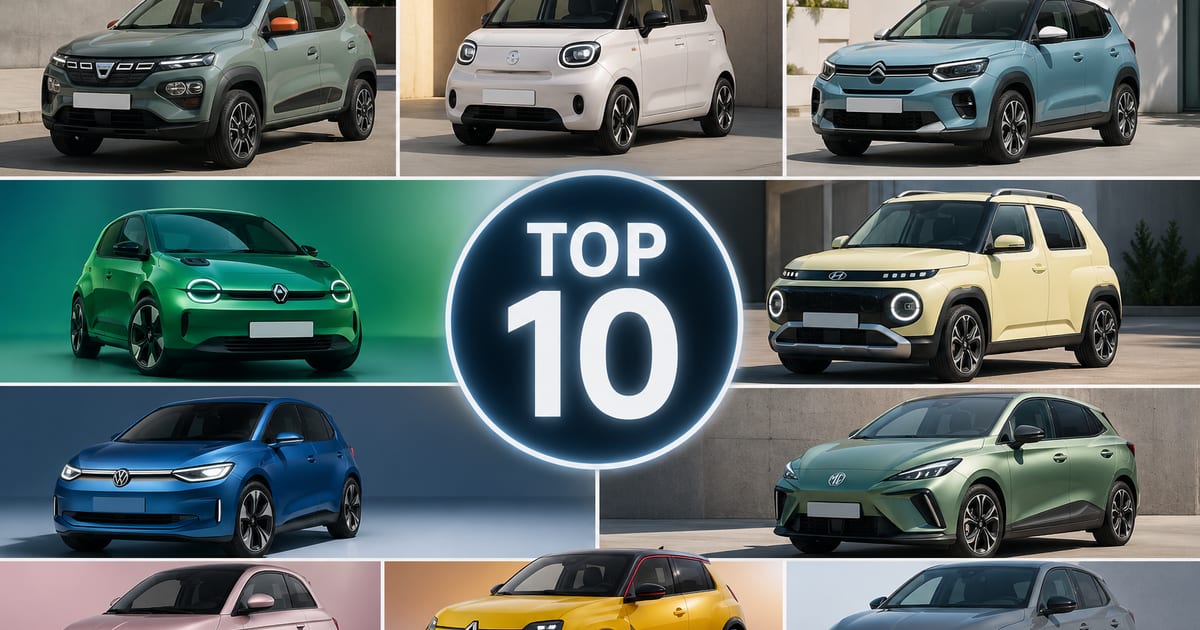 Top 10 des voitures électriques les moins chères en 2026
